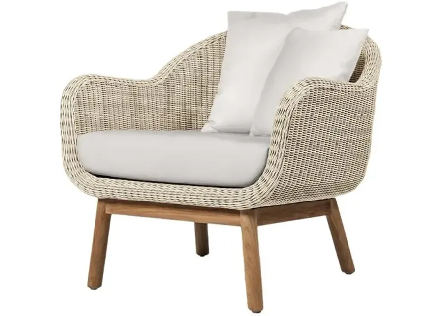 Anton Outdoor Lounge Chair - Old Lace/Canvas - Vincent Sheppard - White