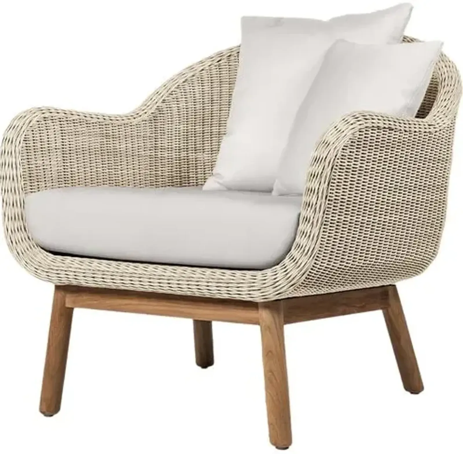 Anton Outdoor Lounge Chair - Old Lace/Canvas - Vincent Sheppard - White