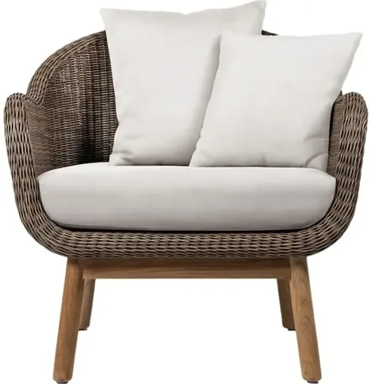 Anton Outdoor Lounge Chair - Taupe/Canvas - Vincent Sheppard - White