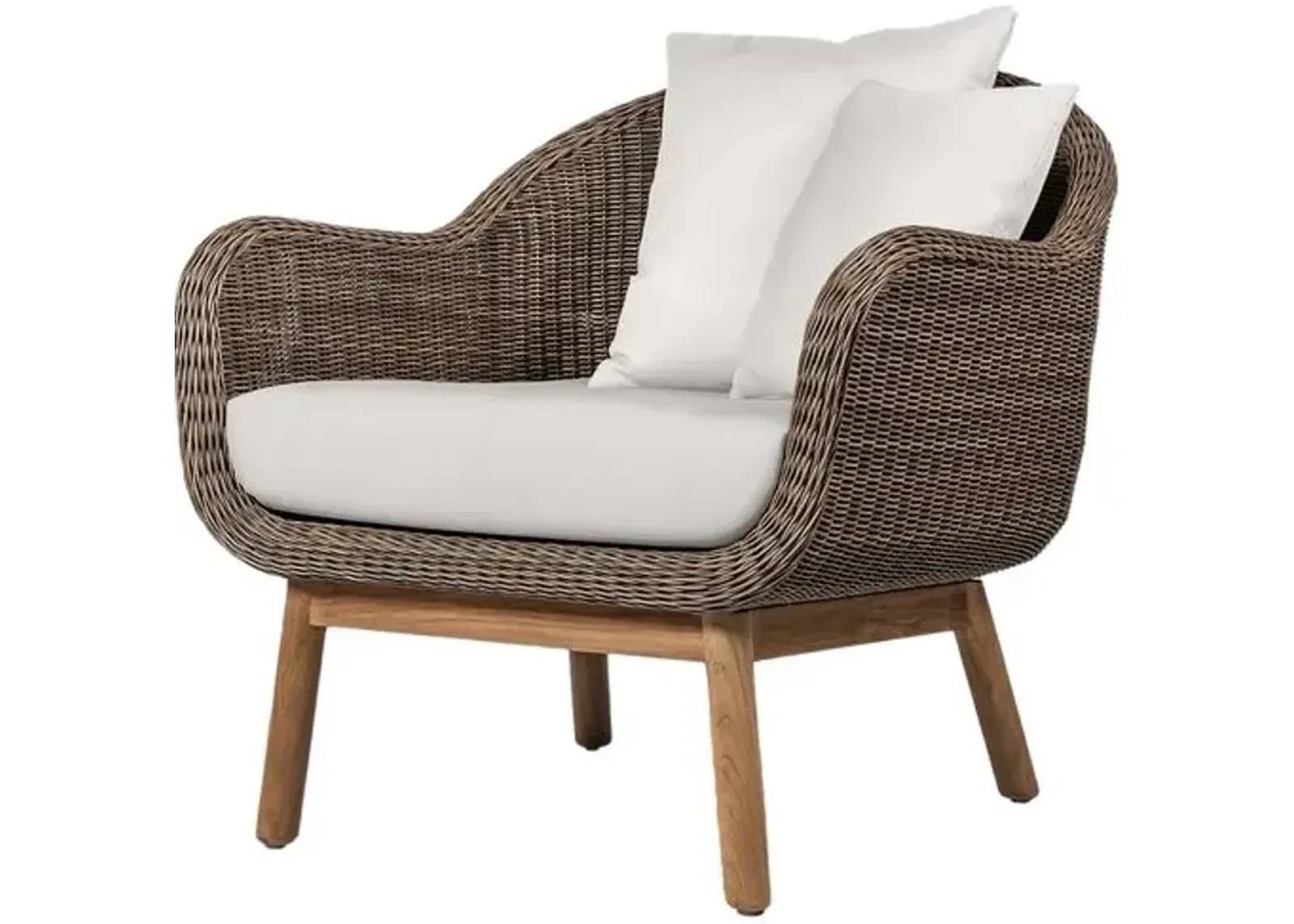 Anton Outdoor Lounge Chair - Taupe/Canvas - Vincent Sheppard - White