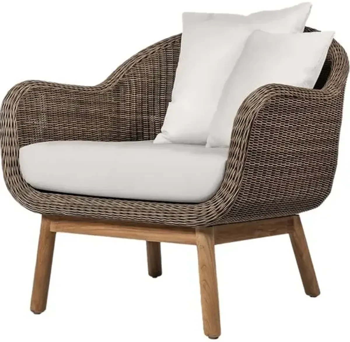 Anton Outdoor Lounge Chair - Taupe/Canvas - Vincent Sheppard - White