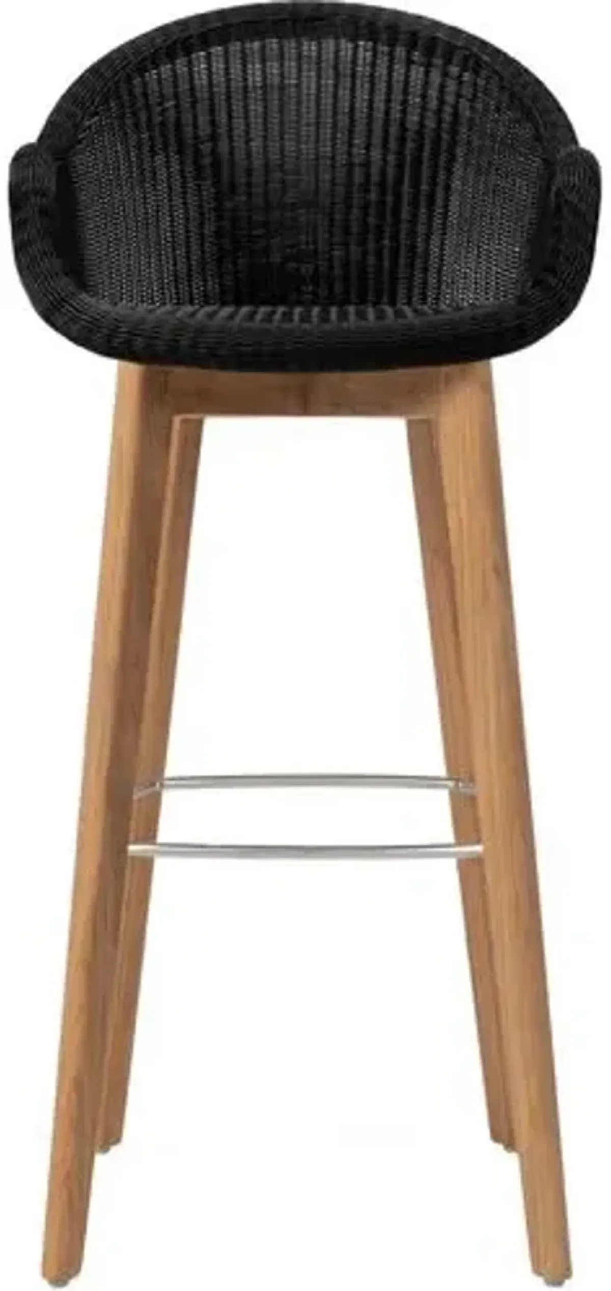 Edgard Outdoor Teak Barstool - Black - Vincent Sheppard