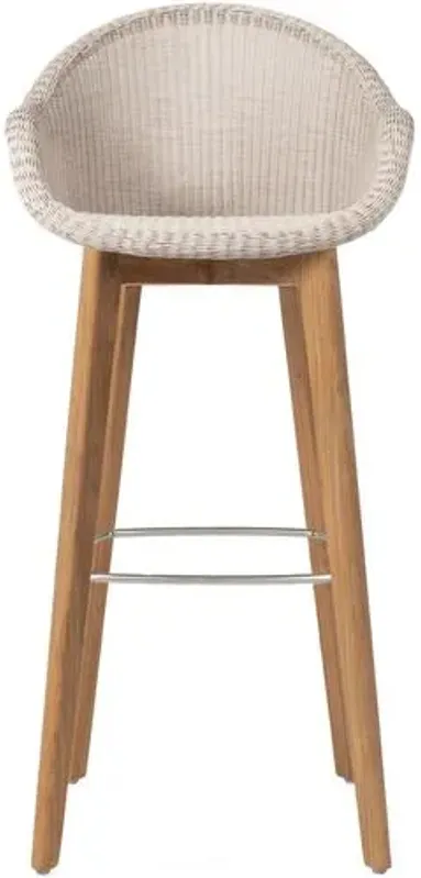 Edgard Outdoor Teak Barstool - Old Lace - Vincent Sheppard - Ivory