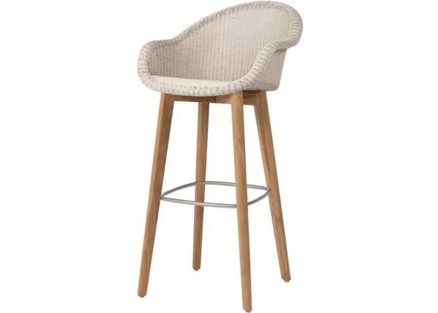 Edgard Outdoor Teak Barstool - Old Lace - Vincent Sheppard - Ivory