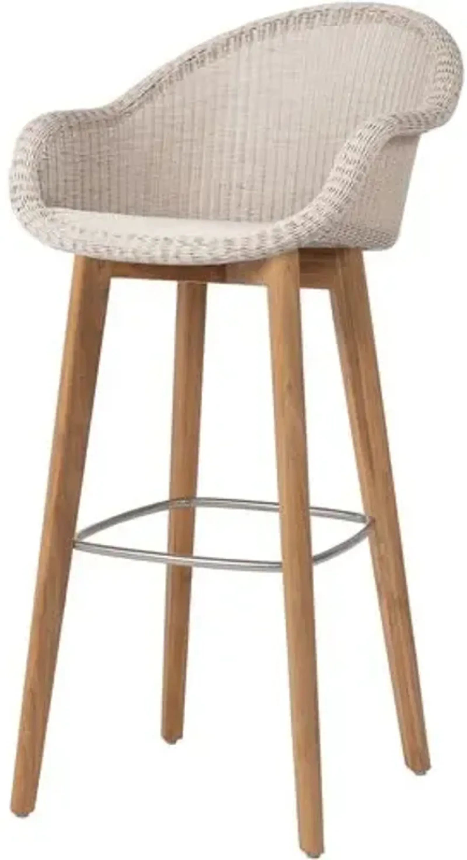 Edgard Outdoor Teak Barstool - Old Lace - Vincent Sheppard - Ivory