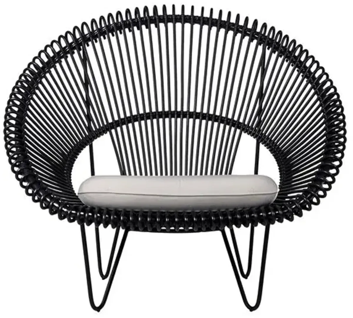 Roy Outdoor Cocoon Chair - Black/Canvas - Vincent Sheppard