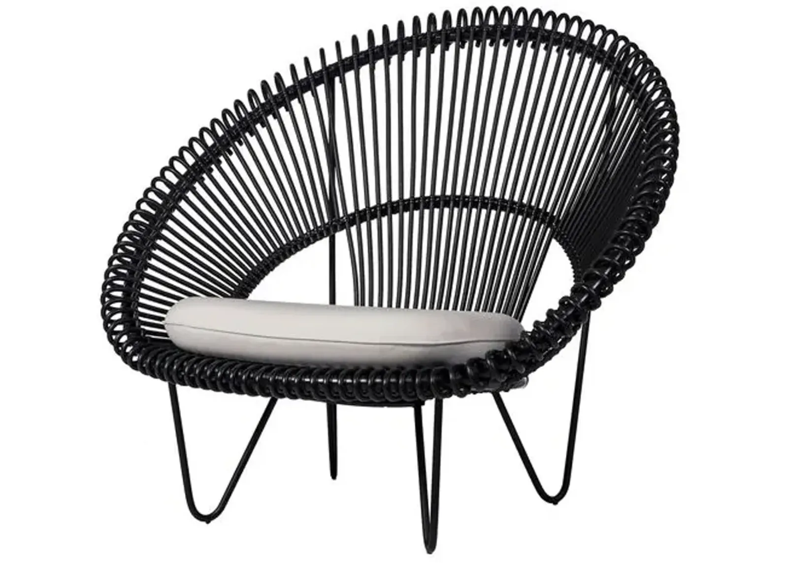 Roy Outdoor Cocoon Chair - Black/Canvas - Vincent Sheppard