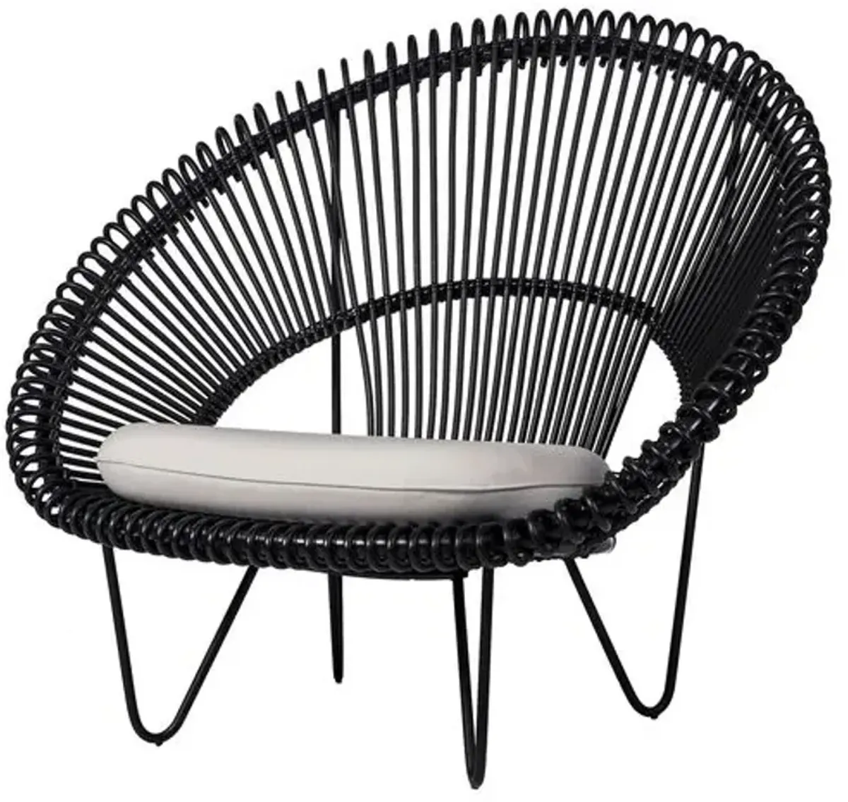 Roy Outdoor Cocoon Chair - Black/Canvas - Vincent Sheppard