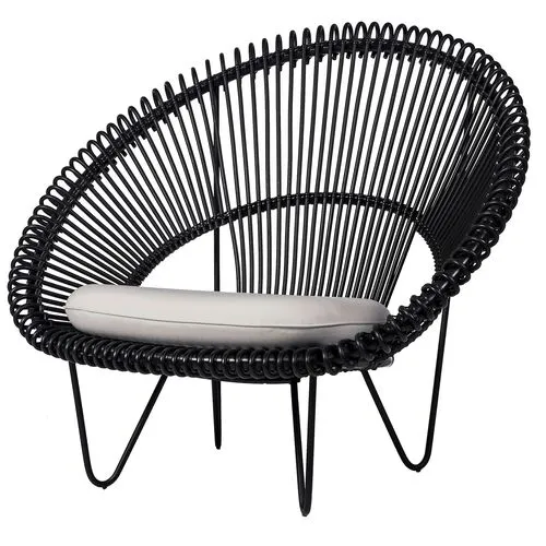 Roy Outdoor Cocoon Chair - Black/Canvas - Vincent Sheppard