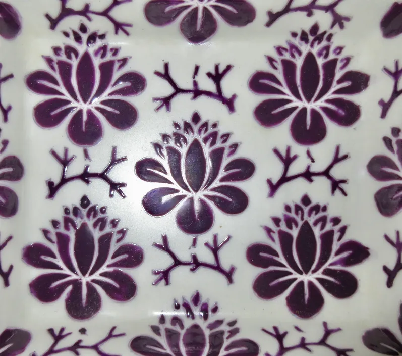 Enameled Porcelain Tray - The Emporium Ltd. - Purple