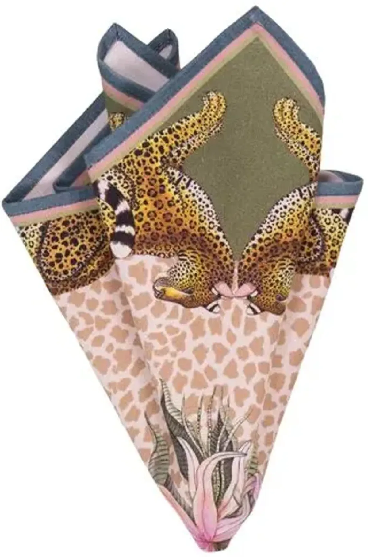 Set of 2 Leopard Lily Stone Napkins - Stone - Ngala Trading Co.