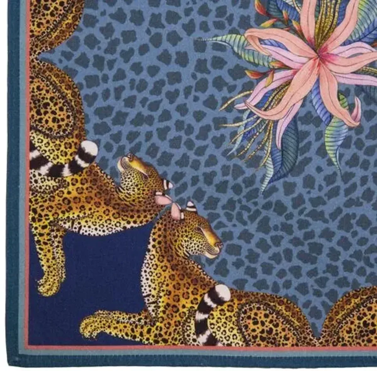 Set of 2 Leopard Lily Frost Napkins - Blue - Ngala Trading Co.