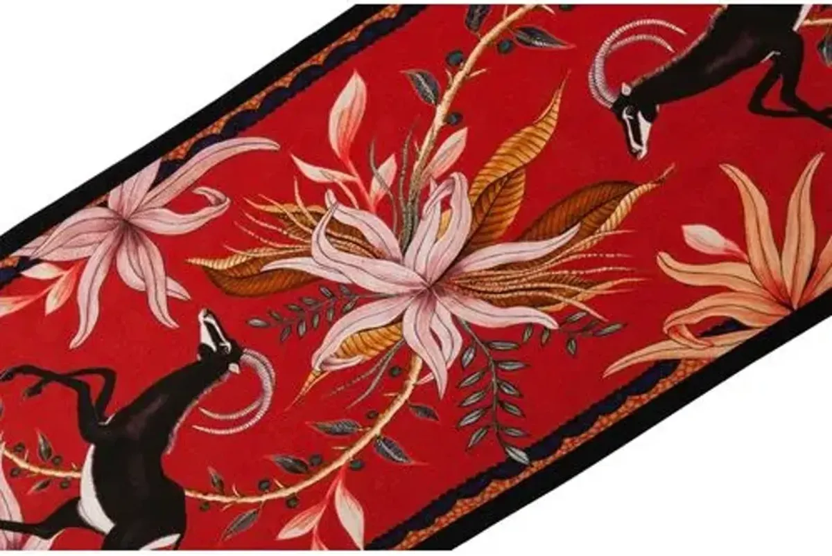 Sable Royal Red Table Runner - Red - Ngala Trading Co.