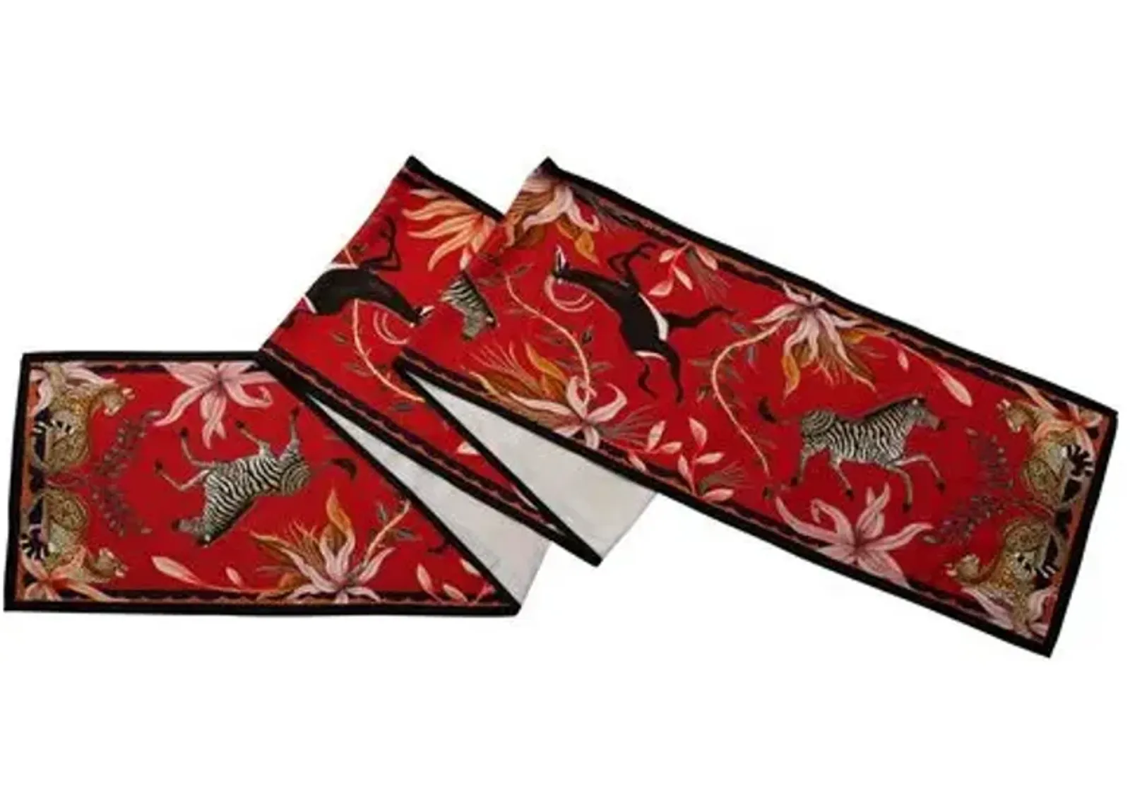 Sable Royal Red Table Runner - Red - Ngala Trading Co.