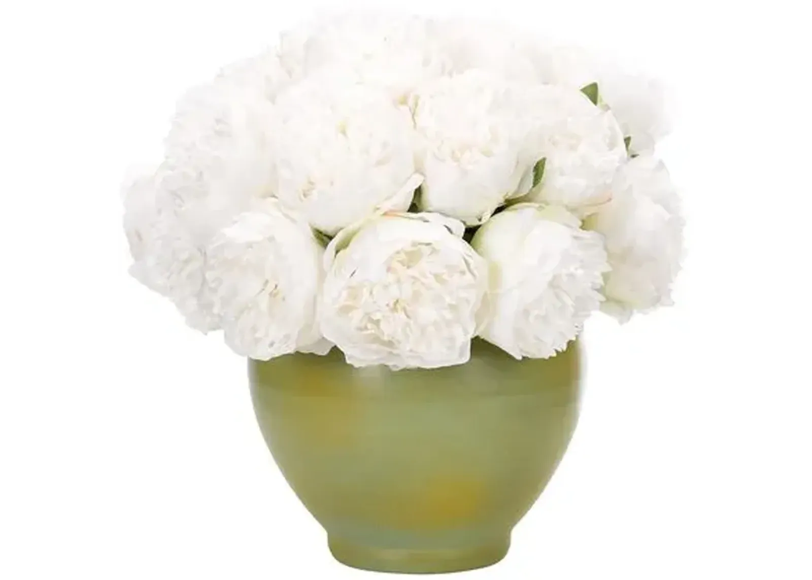 12" White Peony Arrangement - NDI