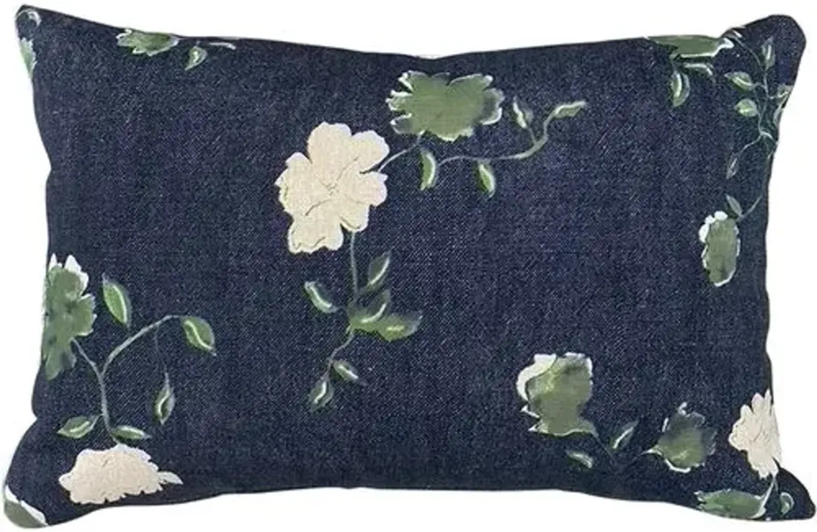 Flora Outdoor 14x20 Lumbar Pillow - Navy - Kim Salmela