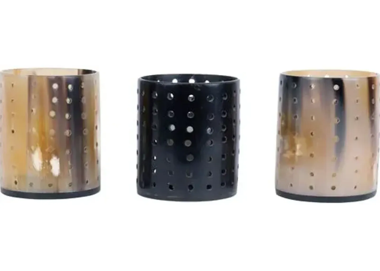 3.5 x 3.5 Cow Horn Tea Lights - Natural - Ngala Trading Co.