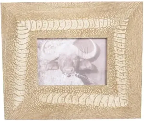10.25 x 12.5 Ostrich Shin Frame - Cream - Ngala Trading Co.