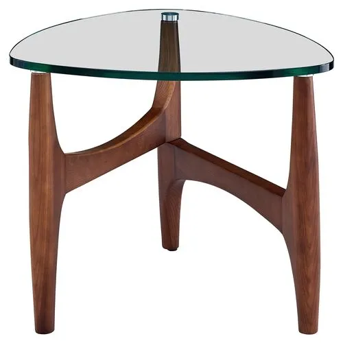 Tillie 24" Side Table - Walnut - Clear