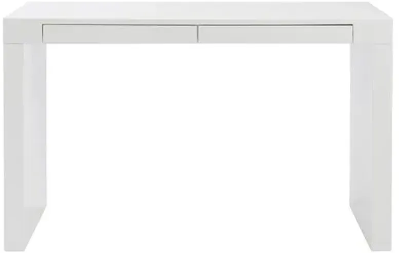 Duke Two-Drawer Desk - White