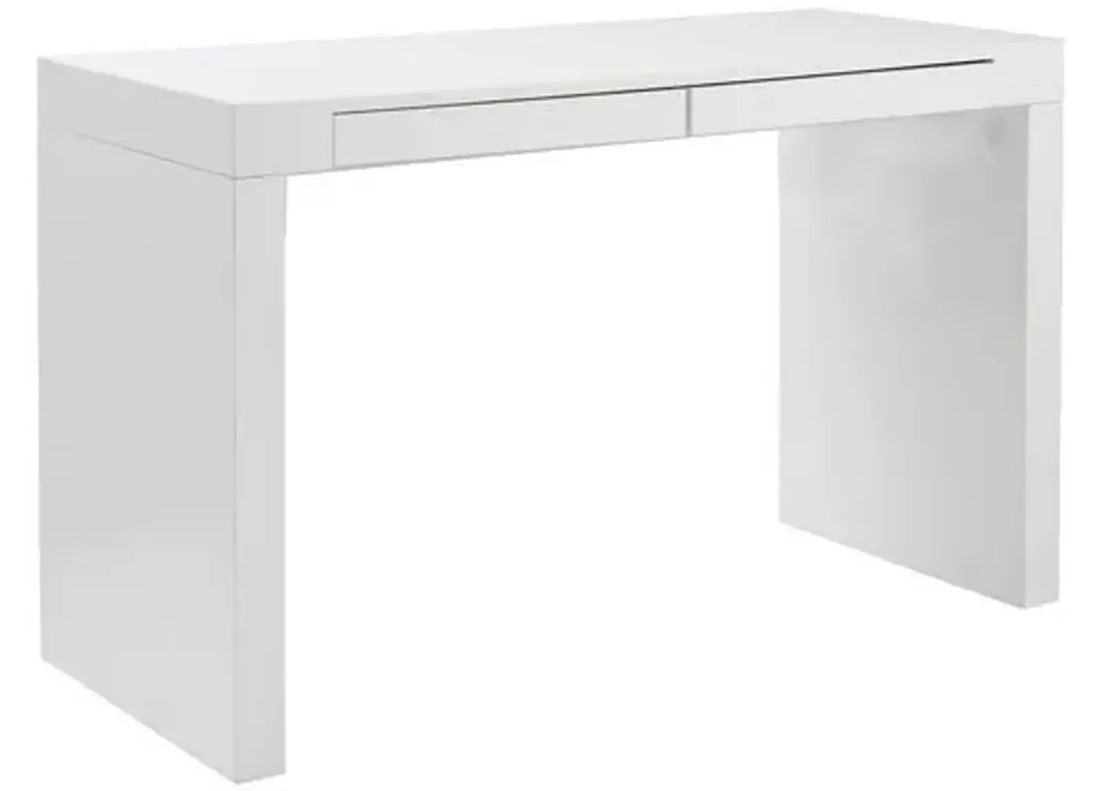 Duke Two-Drawer Desk - White