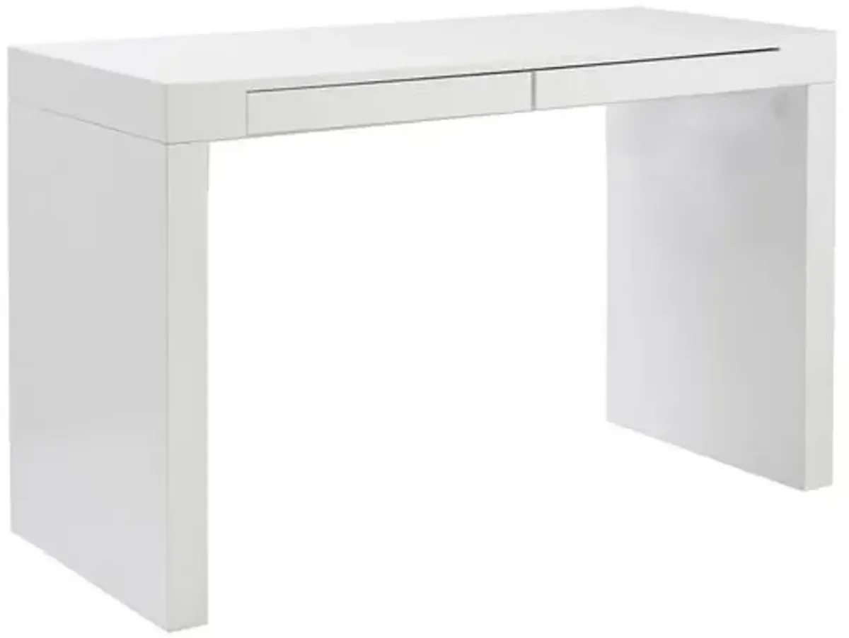 Duke Two-Drawer Desk - White