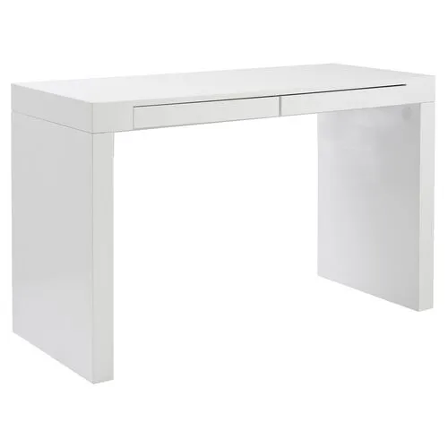 Duke Two-Drawer Desk - White