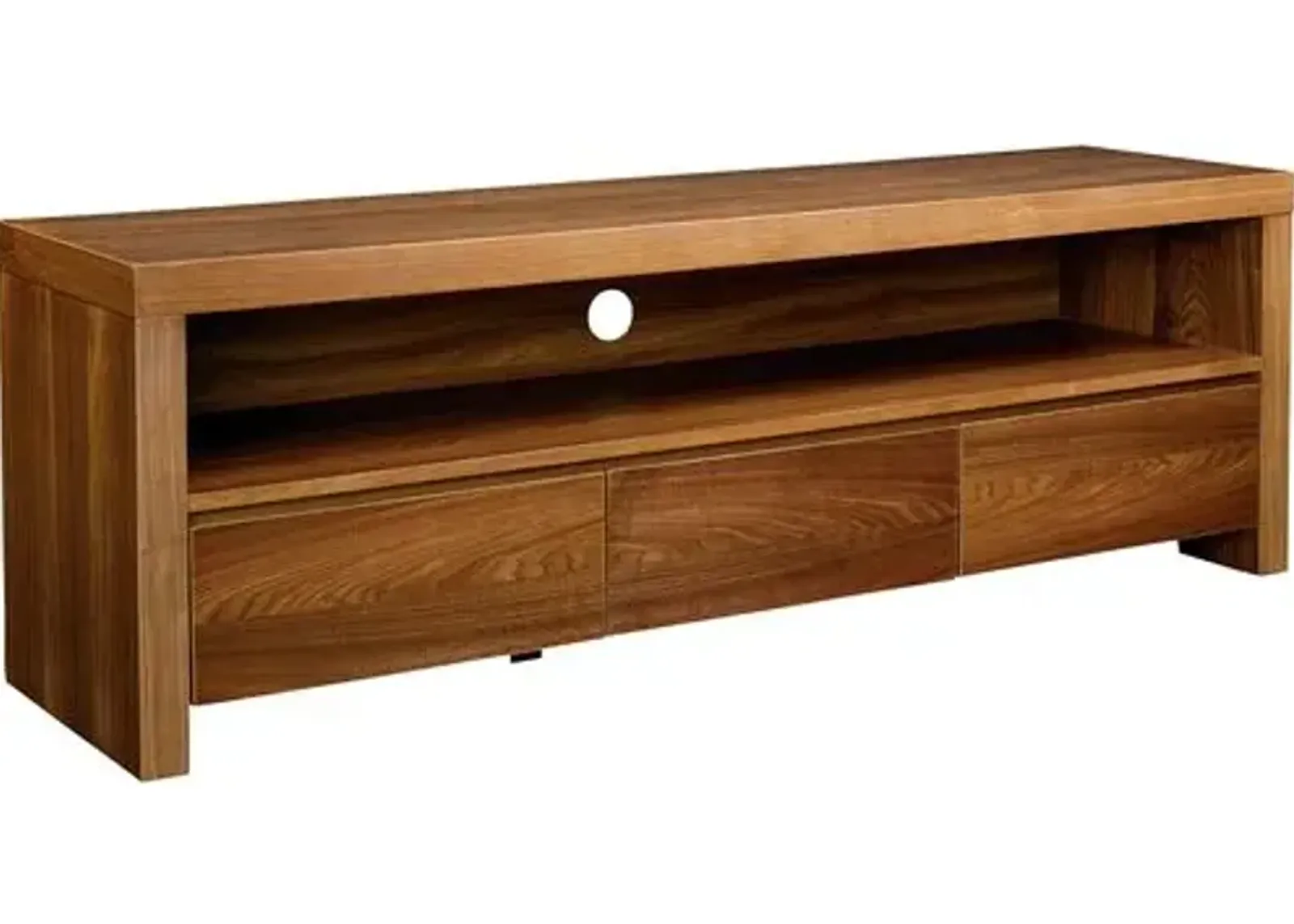 Rey Media Stand - Walnut - Brown