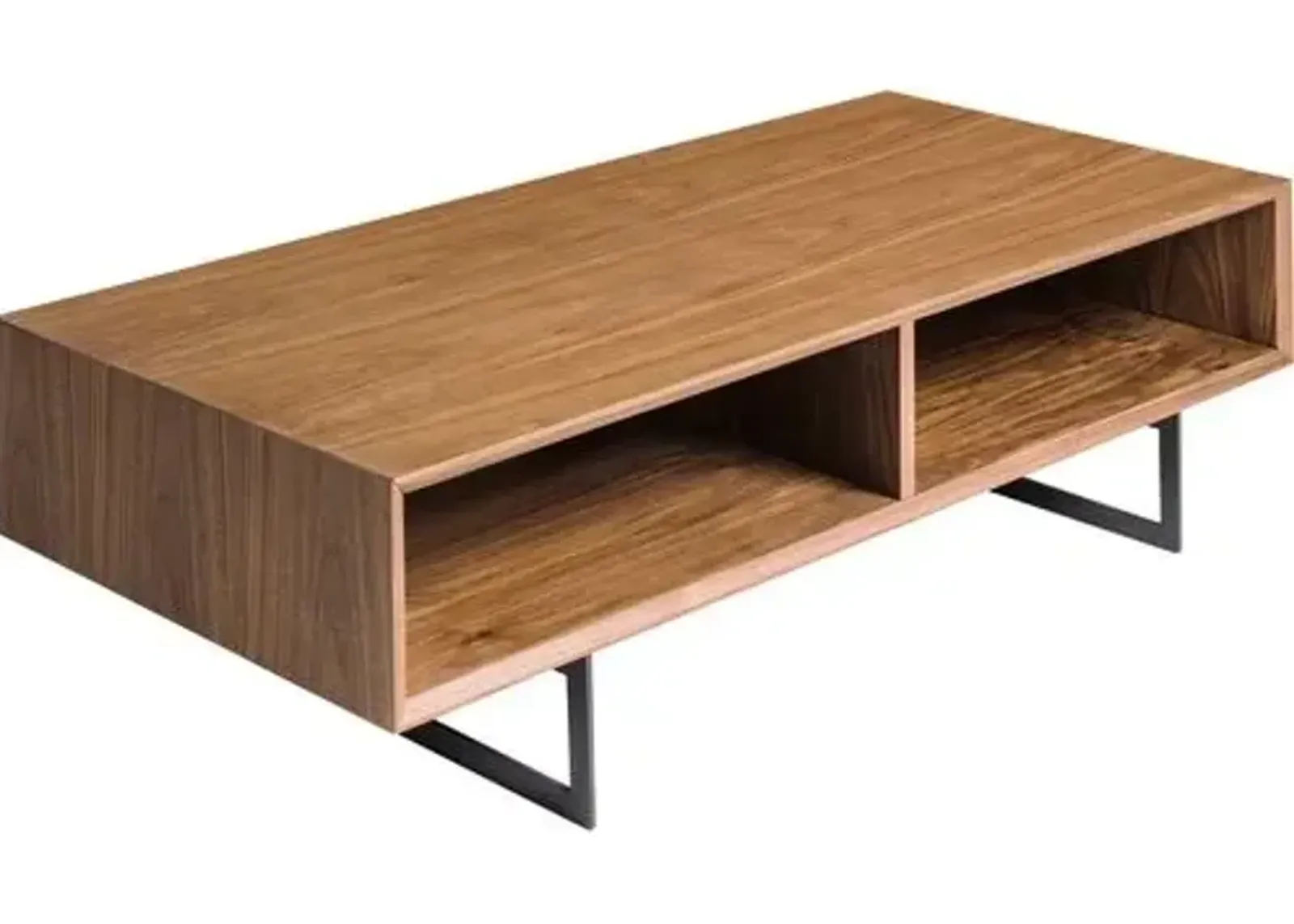 Rey Rectangular Coffee Table - Walnut - Brown