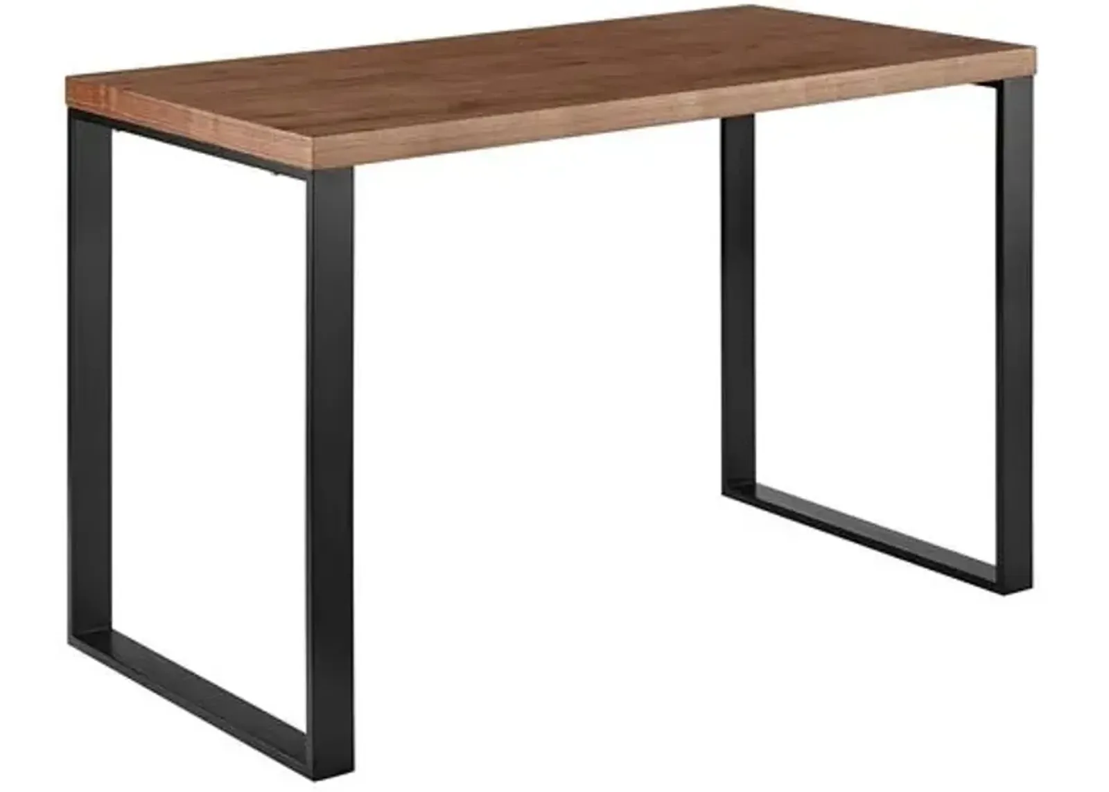 Rey Minimalist Desk - Walnut/Black - Brown