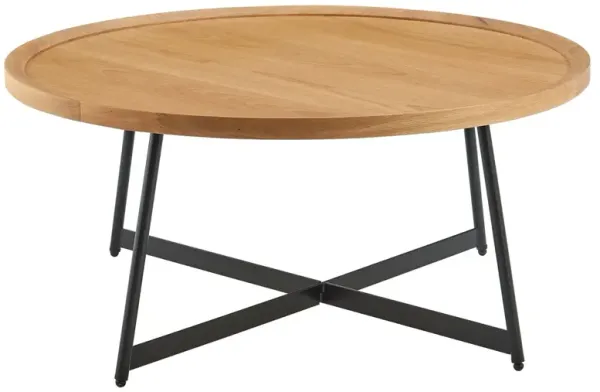 Rey 35" Round Coffee Table, Oak