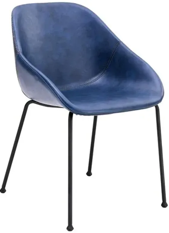 Set of 2 Ryan Side Chairs - Dark Blue