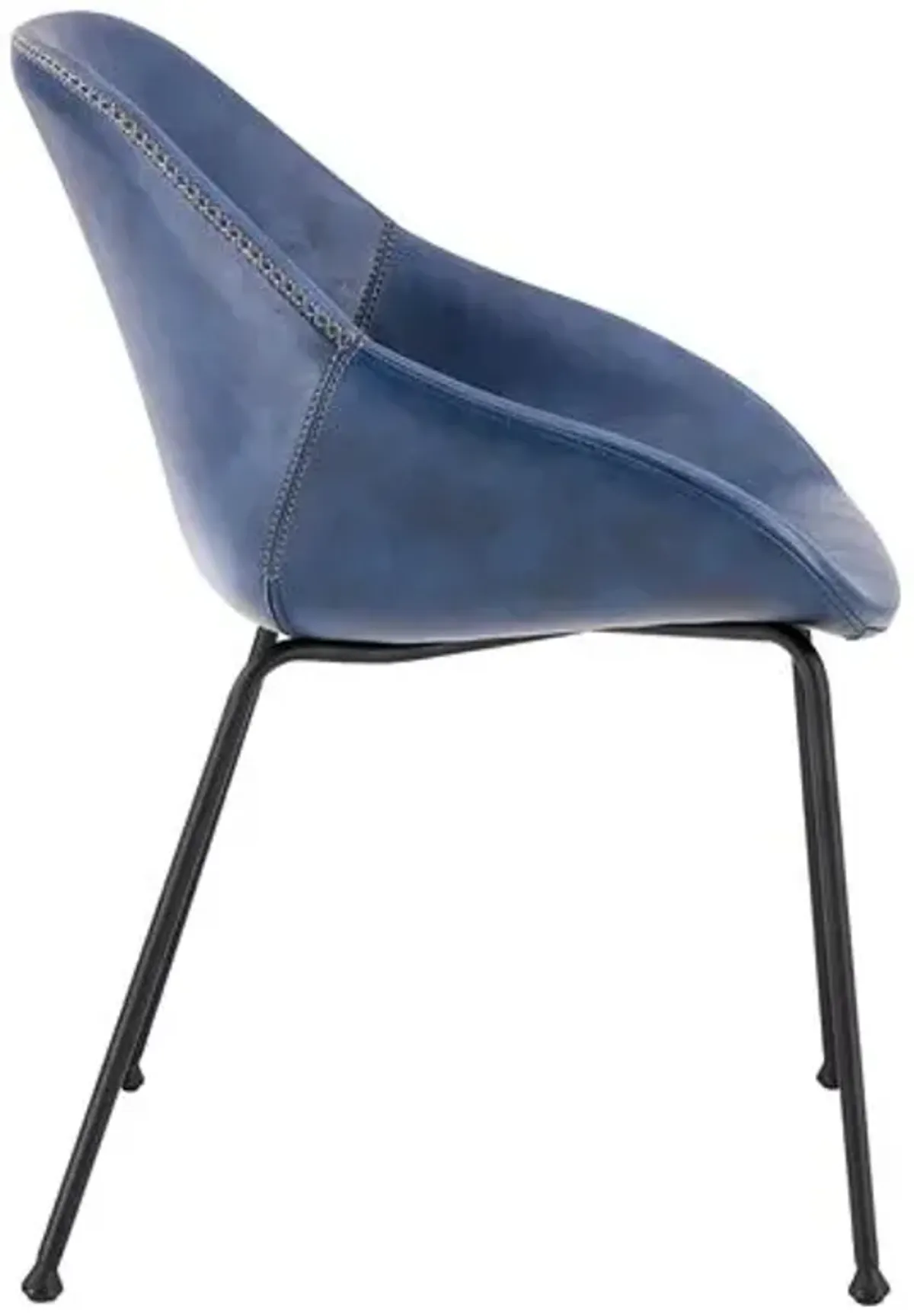 Set of 2 Ryan Side Chairs - Dark Blue