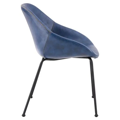 Set of 2 Ryan Side Chairs - Dark Blue