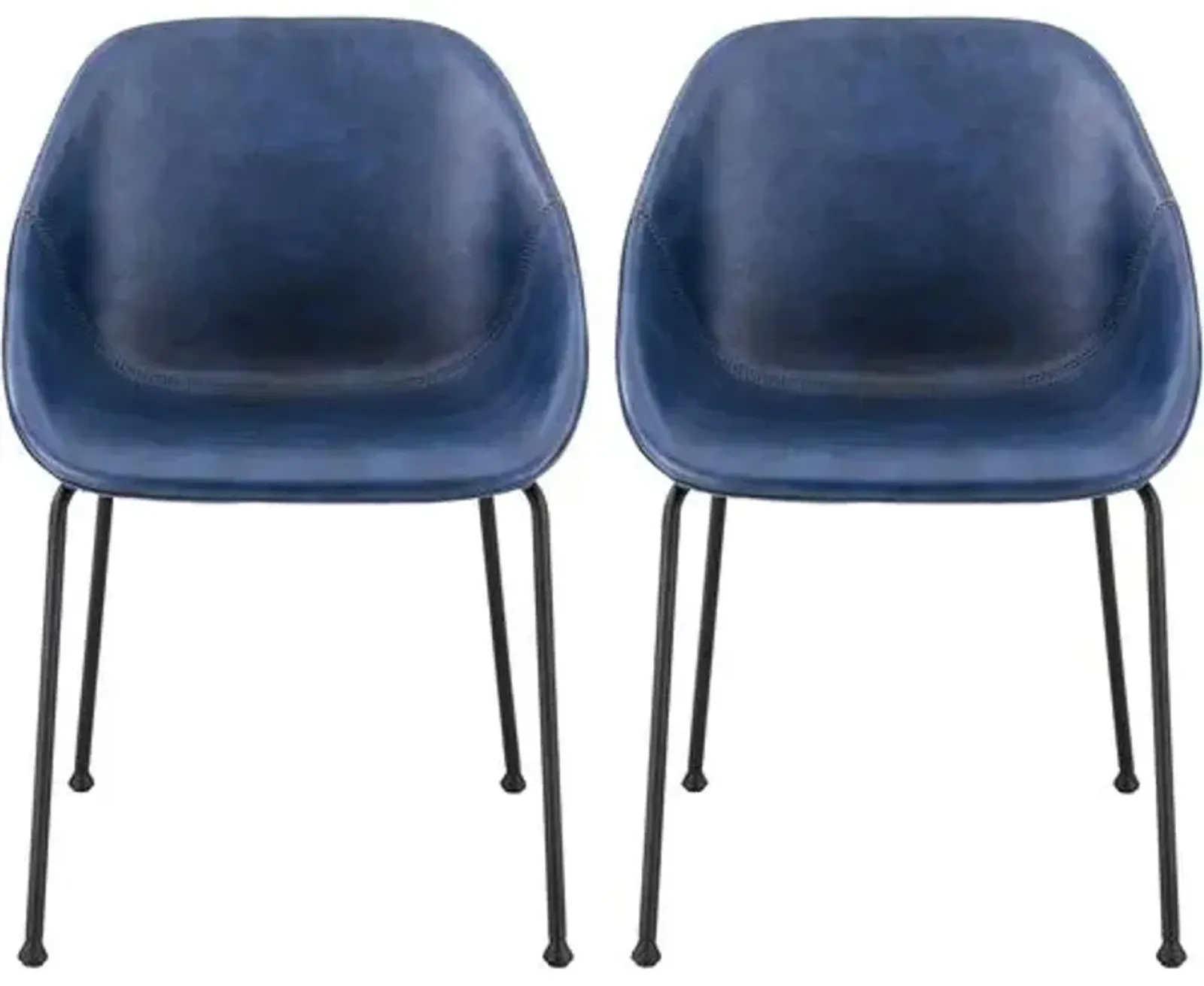 Set of 2 Ryan Side Chairs - Dark Blue