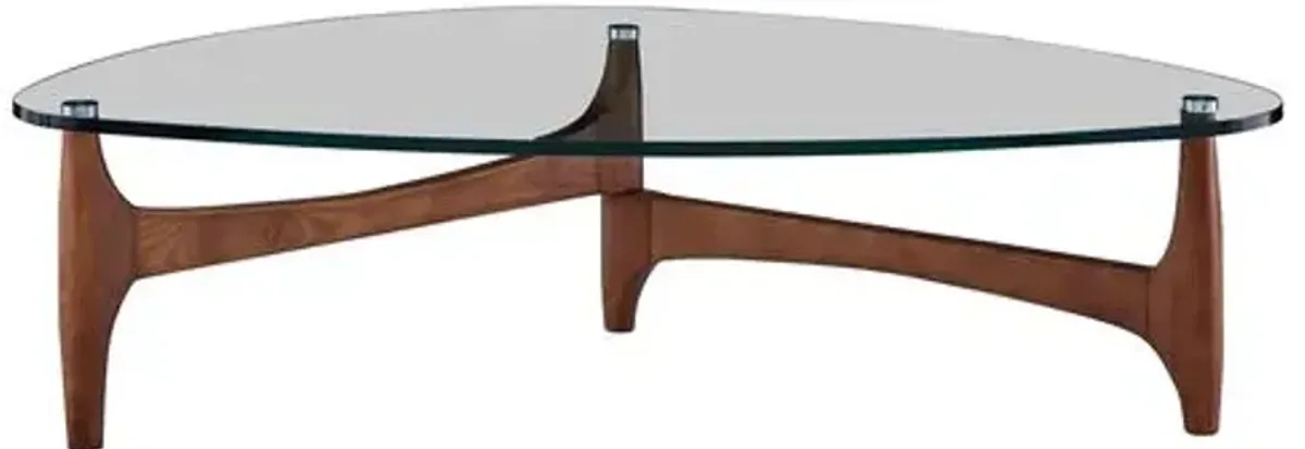 Tillie 52" Coffee Table - Walnut - Clear