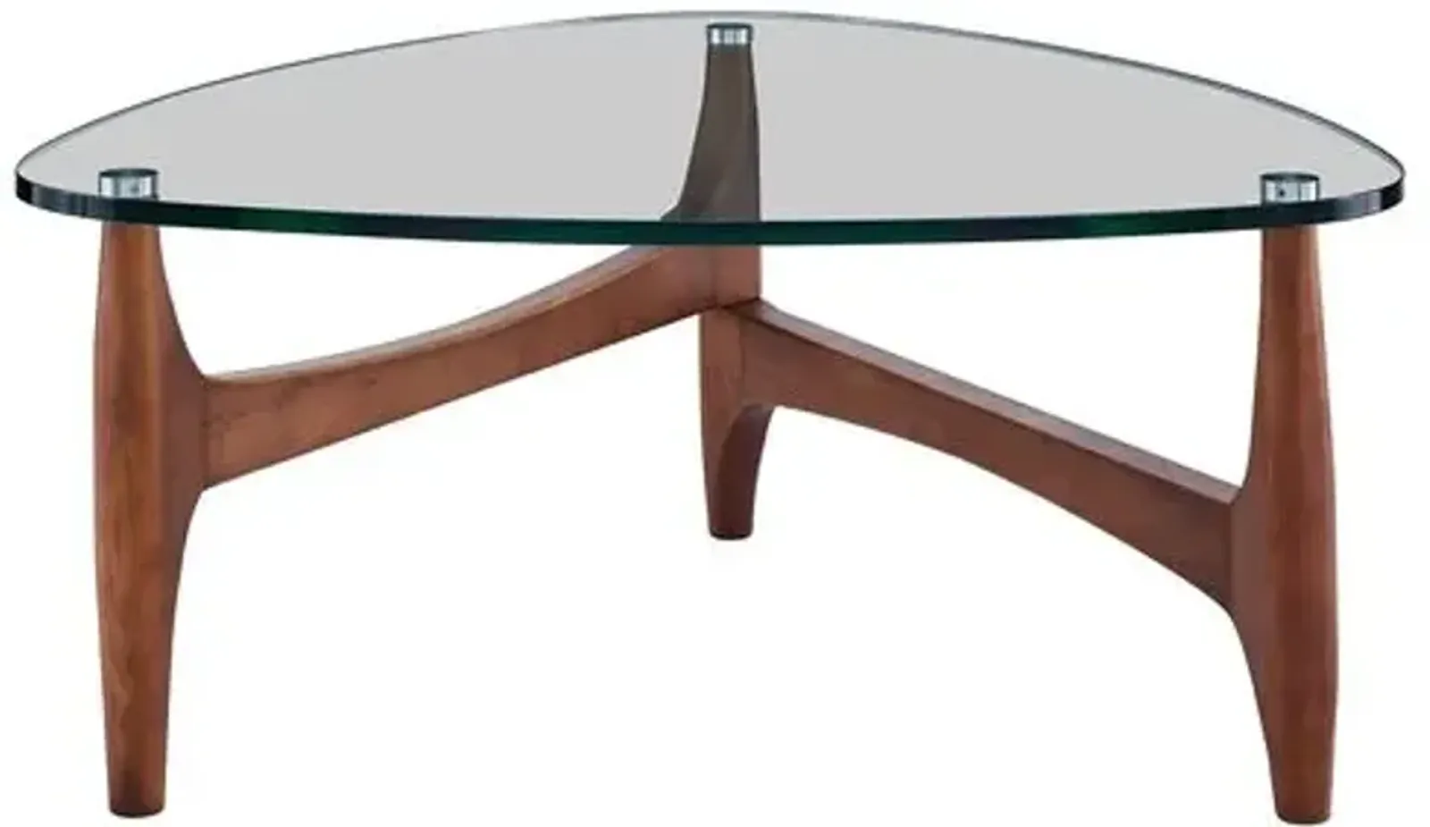 Tillie 35" Coffee Table - Walnut - Clear