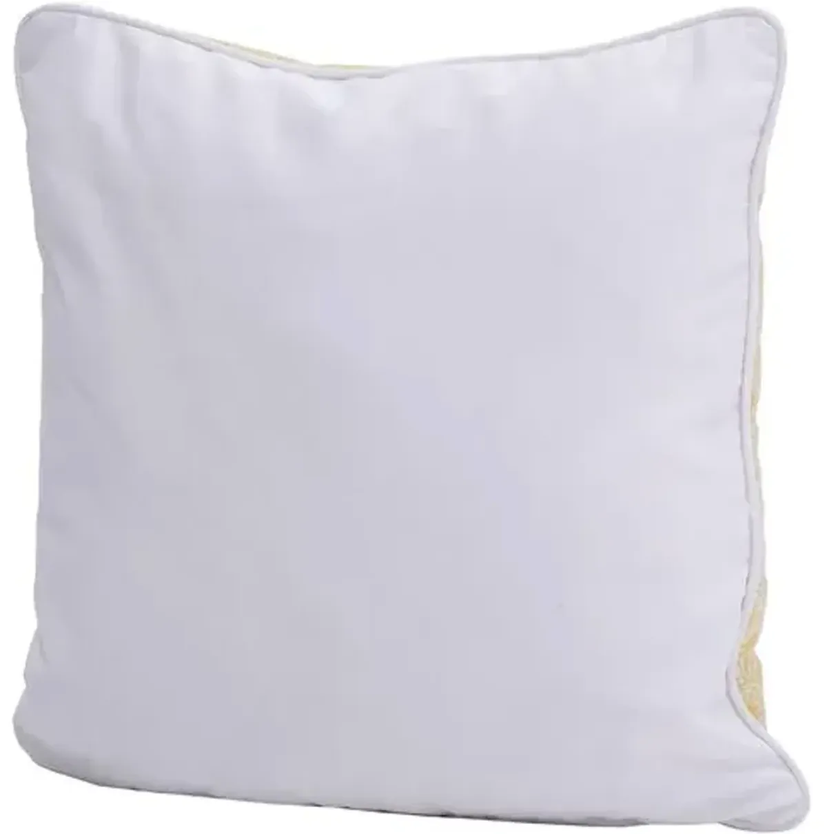 Scallop Outdoor Pillow - Yellow/White