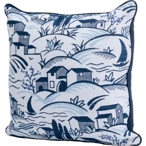 Harbor Outdoor Pillow - Blue