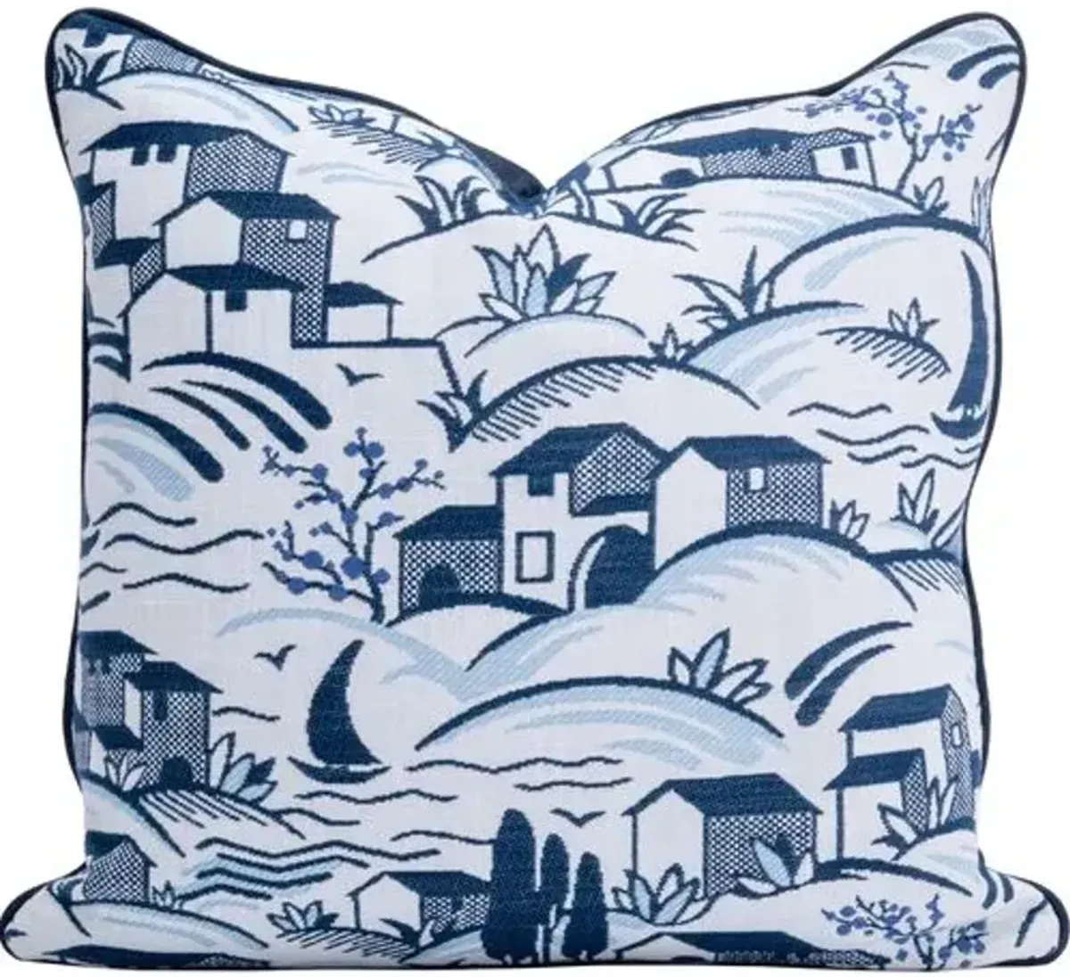 Harbor Outdoor Pillow - Blue