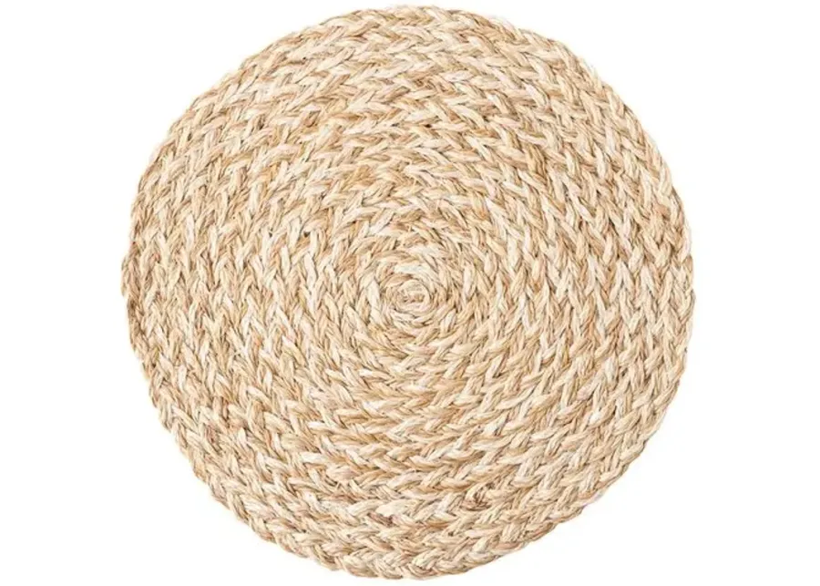 Woven Straw White Placemat - Juliska - Brown