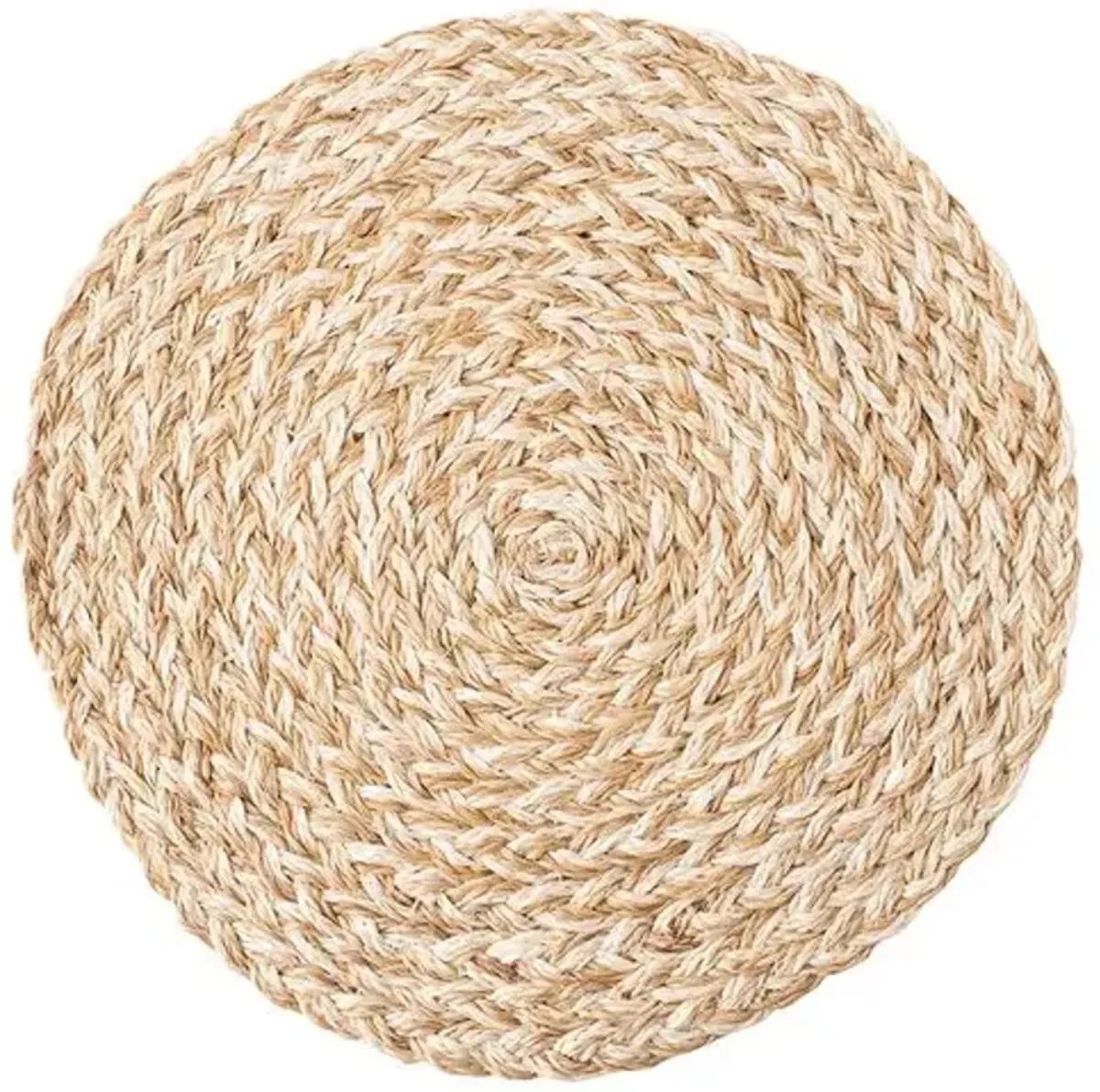 Woven Straw White Placemat - Juliska - Brown