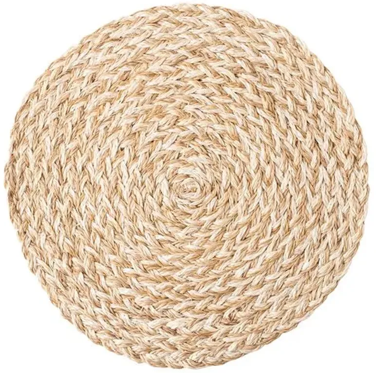 Woven Straw White Placemat - Juliska - Brown