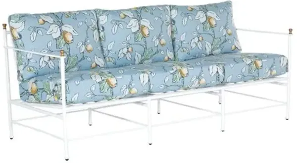 Frances White Outdoor Sofa - Lemons
