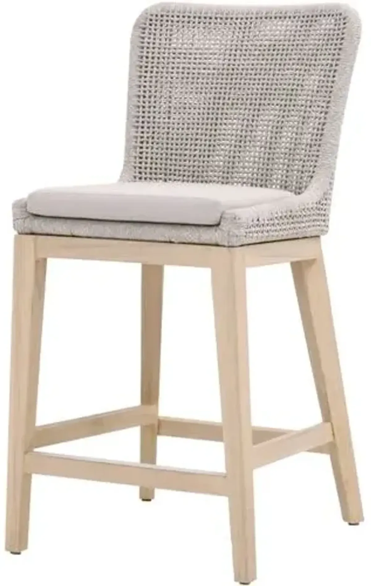 Roux Rope Outdoor Performance Counter Stool - Taupe/Gray