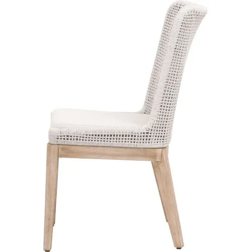 Set of 2 Lace Woven Performance Dining Chairs - Gray/Speckled White