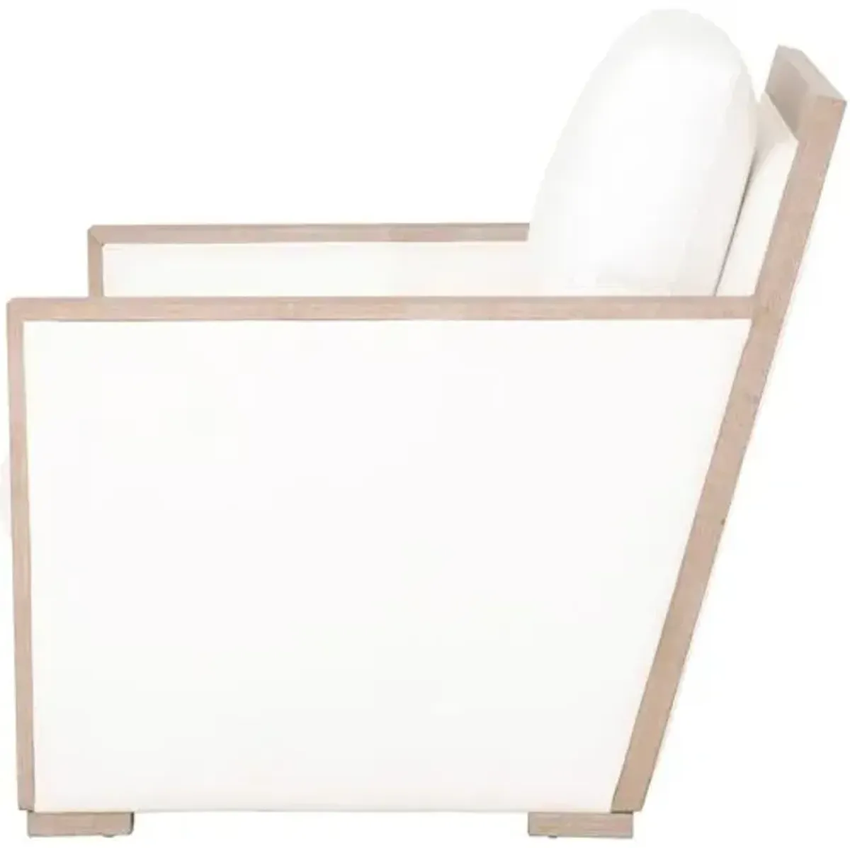 Milly Wood-Trim Chair - Pearl Performance - White