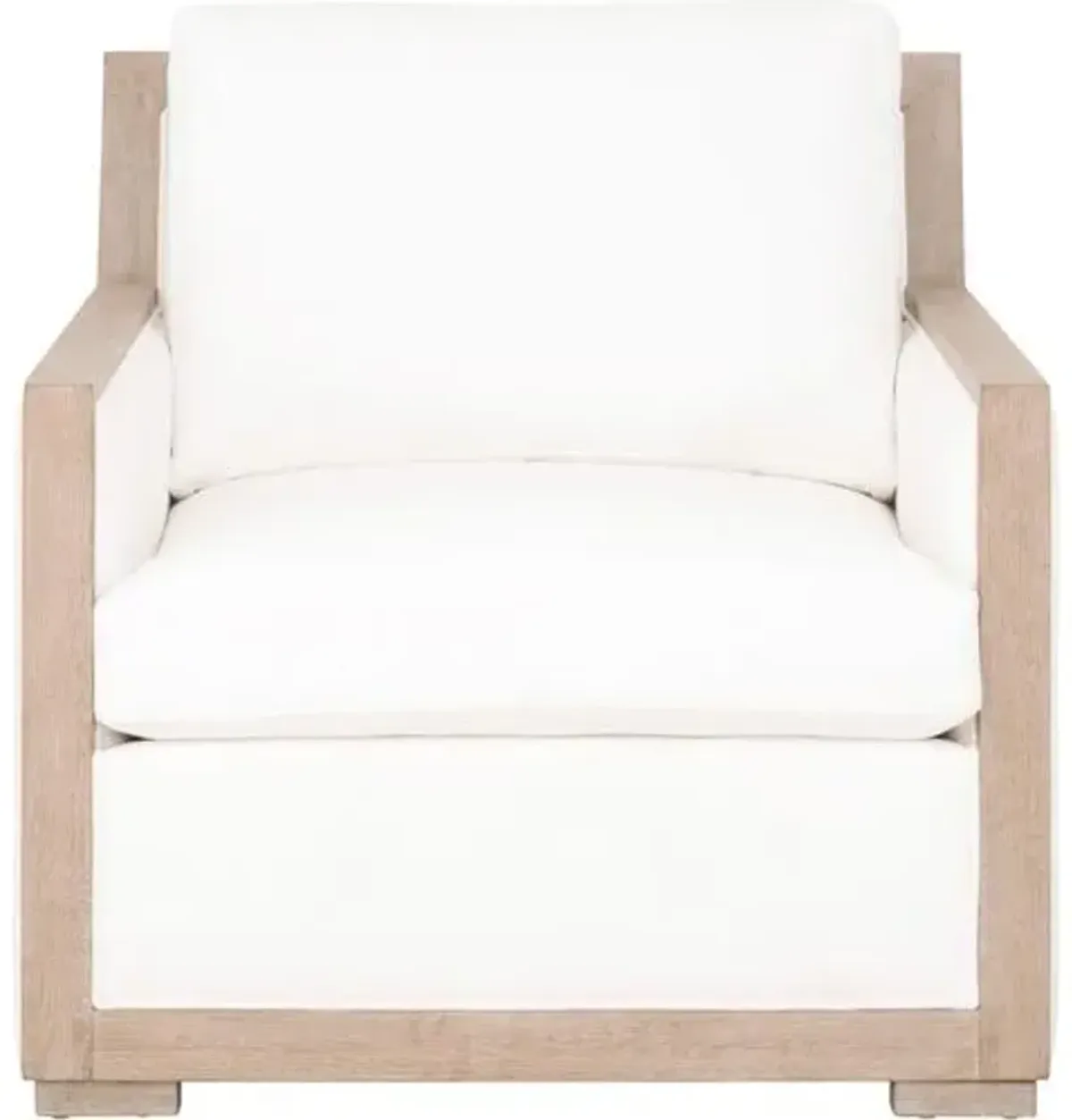 Milly Wood-Trim Chair - Pearl Performance - White