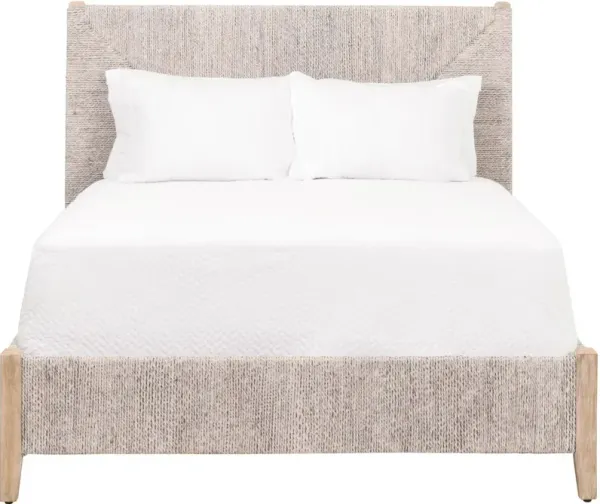 Midday Rope Bed, Whitewash/Natural