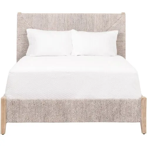 Midday Rope Bed - Whitewash/Natural - Gray